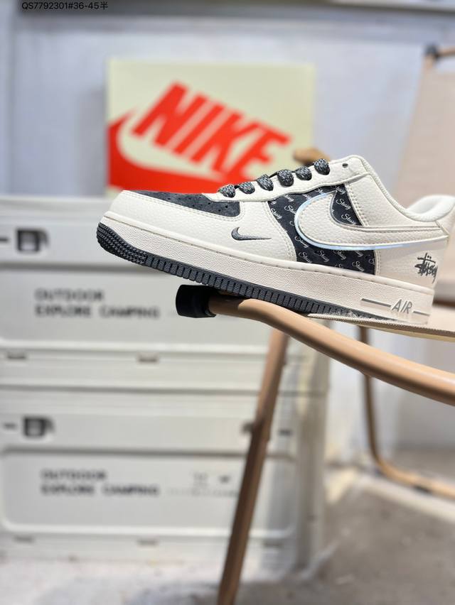 Stussy X NK Air Force 1'07 Low Air Force One Low-top Casual Sneakers#Custom leat Stussy X NK Air Force 1'07 Low Air Force One Low-top Casual Sneakers#Custom leat
