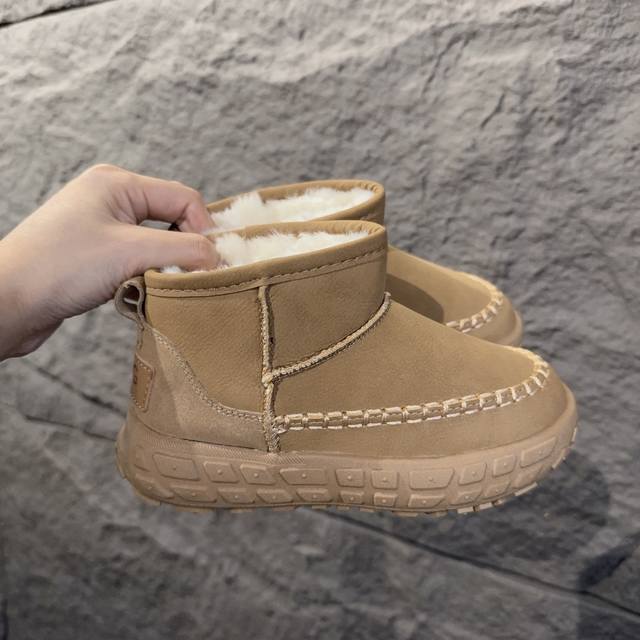 Ugg Tire-Soled Snow Boots Ugg Fleece-Lined Warm Hiking Non-Slip Outdoor Snow Boo Ugg Tire-Soled Snow Boots Ugg Fleece-Lined Warm Hiking Non-Slip Outdoor Snow Boo