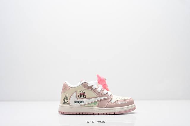 Kids' Shoes: Fashion Elements X Jordan Air Jordan Low Reverse Swoosh "Labubu Co Kids' Shoes: Fashion Elements X Jordan Air Jordan Low Reverse Swoosh "Labubu Co