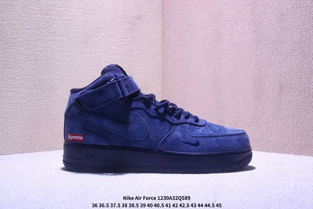 The allure of navy blue suede is perfectly embodied in this Supreme x Nike Air The allure of navy blue suede is perfectly embodied in this Supreme x Nike Air