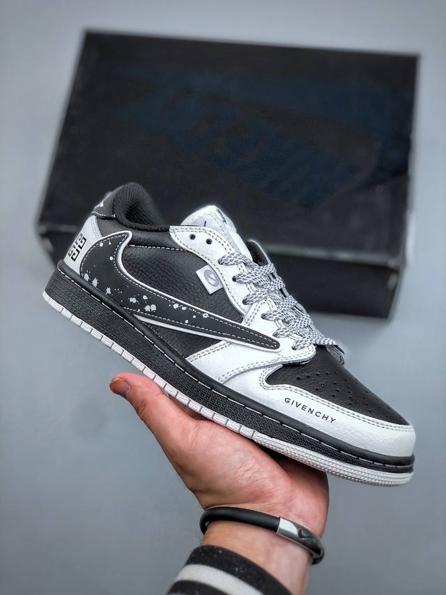 L version Givenchy X Air Jordan 1 Low in splatter black. This shoe breaks away f L version Givenchy X Air Jordan 1 Low in splatter black. This shoe breaks away f