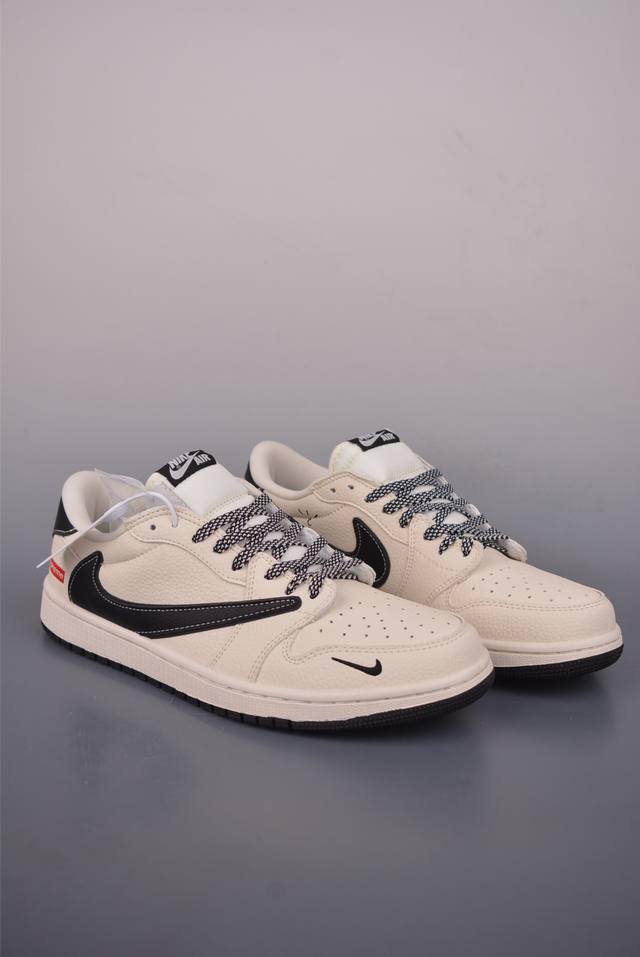 Fragment X Travis Scott X Supreme Air Jordan 1 Low Three-Way Collaboration (Reve Fragment X Travis Scott X Supreme Air Jordan 1 Low Three-Way Collaboration (Reve