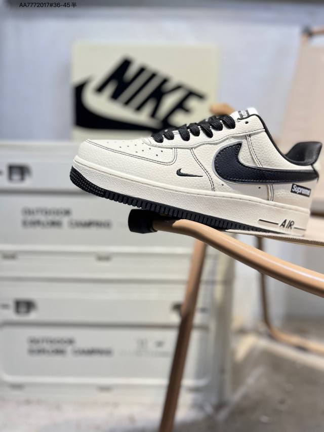 Supreme X Nk Air Force 1 '07 Low Casual Sneakers #Custom Leather, Original Last Supreme X Nk Air Force 1 '07 Low Casual Sneakers #Custom Leather, Original Last
