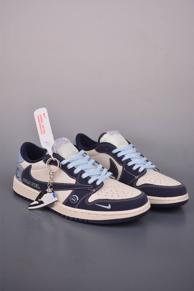 Fragment X Travis Scott X Chanel Air Jordan 1 Low Three-Way Collaboration (Rever Fragment X Travis Scott X Chanel Air Jordan 1 Low Three-Way Collaboration (Rever