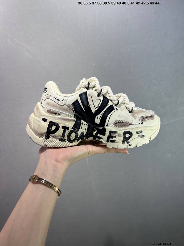 Company Grade Mlb Ny Printed Popular Dad Shoes Graffiti Prank DDD 6cm Height In Company Grade Mlb Ny Printed Popular Dad Shoes Graffiti Prank DDD 6cm Height In